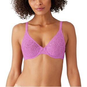 Wacoal NWT Women's Halo Lace Molded Underwire Bra with J-Hook First Bloom 34C